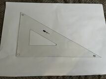 一級建築士設計製図試験用 三角定規、テンプレート定規、ドラフティングテープ中古品セット_画像4
