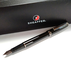 【sff1】新品　SHEAFFER　シェーファー　万年筆　プレリュード N0914450 グロスブラック 黒 ラッカー　F(細字)　キャップ式 専用箱付き