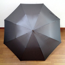【bou262】新品　Borsalino　ボルサリーノ　メンズ長傘　ジャンプ傘　傘袋付き　雨傘　グレー×ブラック黒ピンストライプ 定価10,450円_画像4