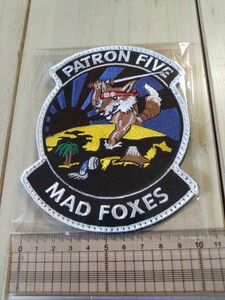 米海軍 USNAVY VP-5 MADFOX マッドフォックス P-8A ポセイドン ワッペン パッチ ベルクロあり 嘉手納基地 三沢基地 哨戒機 極東展開 記念