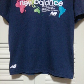 ★【古着】new balance(ニューバランス) 半袖 Tシャツ Mサイズ 紺(ネイビー) プリントの画像5