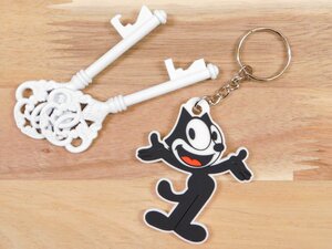 【Felix the Cat・フィリックス】※《キャラクターラバーキーホルダー》　アメリカン雑貨　キーリング　RC027