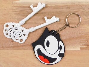 【Felix the Cat・フィリックス】※《キャラクターラバーキーホルダー》　アメリカン雑貨　キーリング　RC009