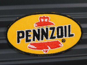 送料\84【PENNZOIL・ペンズオイル】※《アイロン刺繍ワッペン》　アメリカン雑貨　刺繍ワッペン　アイロンワッペン