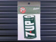 【７ＵＰ・セブンアップ】※《缶型ステッカー／サイズ55×86mm》　６９～７５年代ロゴ　アメリカン雑貨　ドリンク　ステッカー_画像3