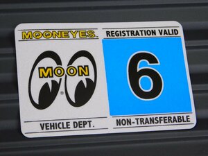 【MOONEYES・ムーンアイズ】※《レジストレーションステッカー・６月 》※ 車検ステッカー　ハワイ　(DM212-06)