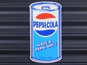 【ＰＥＰＳＩ・ペプシ】※《缶型ステッカー／サイズ89×45mm》　７１～８７年代ロゴ　ペプシコーラ　ステッカー