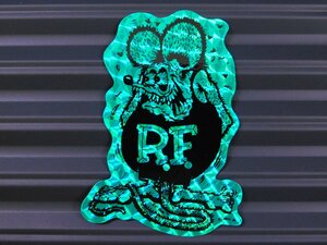 送料\84【Rat Fink・ラットフィンク】※《プリズムステッカー／グリーン》　MOONEYES　ムーンアイズ　(品番RDF043)