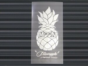 【MOONEYES・ムーンアイズ】※《パイナップルステッカー・シルバー》　転写式　抜きタイプ　(品番DM216SV)