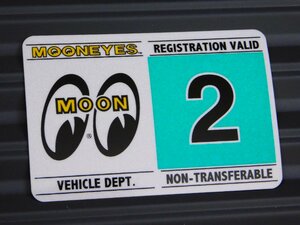 【MOONEYES・ムーンアイズ】※《レジストレーションステッカー・２月 》※ 車検ステッカー　ハワイ　(DM212-02)