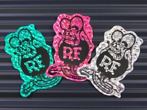 送料\84【Rat Fink・ラットフィンク】※《プリズムステッカー／3色セット》　MOONEYES　ムーンアイズ　(品番RDF043)