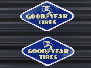 送料\84【GOOD YEAR TIRES・グッドイヤー】※《レーシングステッカー／２枚セット》　(品番：ms017)　アメリカン雑貨　ガレージ