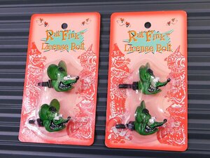 ◆送料無料◆【Rat Fink・ラットフィンク】※《ヘッド ライセンスボルト４個セット／グリーン》　MOONEYES　ナンバープレート用