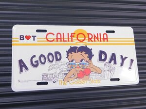【Betty Boop・ベティちゃん】※《ライセンスプレート ／BT-GOOD】　アメリカン雑貨　ナンバープレート