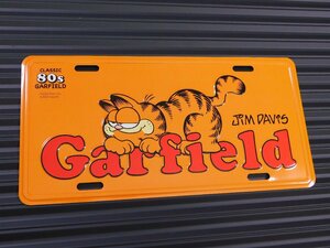 【GARFIELD・ガーフィールド】※《ライセンスプレート／Garfield・オレンジ】　アメリカン雑貨　ナンバープレート