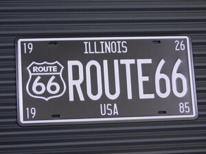 【ROUTE66】※《ライセンスプレート／66 ILLINOIS】　アメリカン雑貨　ナンバープレート　猫