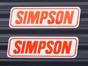 送料\84【SIMPSON・シンプソン】※《レーシングステッカー／２枚セット》　(品番：ms031)　アメリカン雑貨　ガレージ