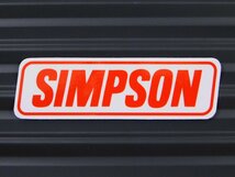 送料\84【SIMPSON・シンプソン】※《レーシングステッカー／４枚セット》　(品番：ms031)　アメリカン雑貨　ガレージ_画像2