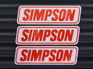 送料\84【SIMPSON・シンプソン】※《レーシングステッカー／３枚セット》　(品番：ms031)　アメリカン雑貨　ガレージ
