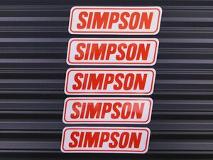 送料\84【SIMPSON・シンプソン】※《レーシングステッカー／５枚セット》　(品番：ms031)　アメリカン雑貨　ガレージ