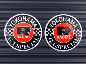 送料\84【YOKOHAMA TIRE G.T. SPECIAL・ヨコハマタイヤ】※《レーシングステッカー／２枚セット》　(品番：ms098)　アメリカン雑貨　ガレー