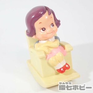 2TS30◆当時物 勧業銀行 かんぎん のばらちゃん 椅子座り ソフビ 貯金箱/昭和レトロ フィギュア 人形 企業物 ファンシー ノベルティ 送:60