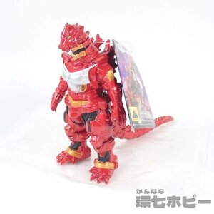 1RG8◆タグ付 バンダイ ムービーモンスターシリーズ ゴジラ 対 エヴァンゲリオン メカゴジラ 弐号機ver. 三式機龍 ソフビ/フィギュア 送60