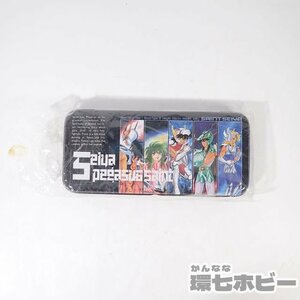 3UA61◆未使用 当時物 ムービック 聖闘士星矢 缶ペンケース カンペン 筆箱/昭和レトロ アニメ グッズ 文房具 カンペンケース 送:-/60