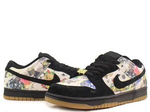 【新品未使用】NIKE SB DUNK LOW OG QS 27.5cm US 9.5 FD8778-001 ナイキ ダンク SUPREME/RAMMELLZEEBLACK/BLACK-MULTI ラメルジー