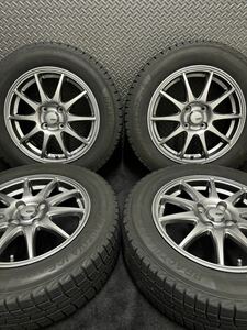 185/65R15 PRACTIVA/ICE BP02 20年製 SPORT ABELIA 15インチ 5.5J＋50 100 4H スタッドレス 4本 プラクティバ フリード フィット (8-C34)