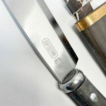 【未使用】竹割ナタ　菊国廣謹製　根切付サヤナタ　中村製作所　鉈180mm 片刃　ナタ　刃物　日本製　保管品_画像5