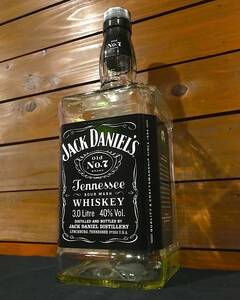 ボトル/空き瓶【JACK DANIEL’S/ジャックダニエル】3リットル/3L/ディスプレイ/Barインテリア/酒瓶/ガラス瓶/メーカー終売品