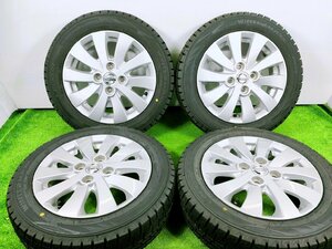 日産純正★155/65R14 14x4.5J +45 4穴 100 新品タイヤ中古アルミセット スタッドレス【宮城発 送料無料】★MYG-10791