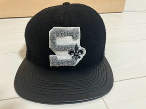 Supreme S Logo Cap Black シュプリーム レザーバイザー Sロゴ キャップ Baseball 帽子