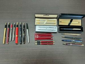 #2509A　万年筆 ボール/シャーペン PILOT PLATINUM　SHEAFFER　WATERMAN　 など20本 ペン先14K等　現状品