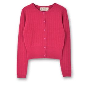 新品 me&me couture ポコストライプニットカーデ DEICY デイシー ニット カーディガン レッド カーデ