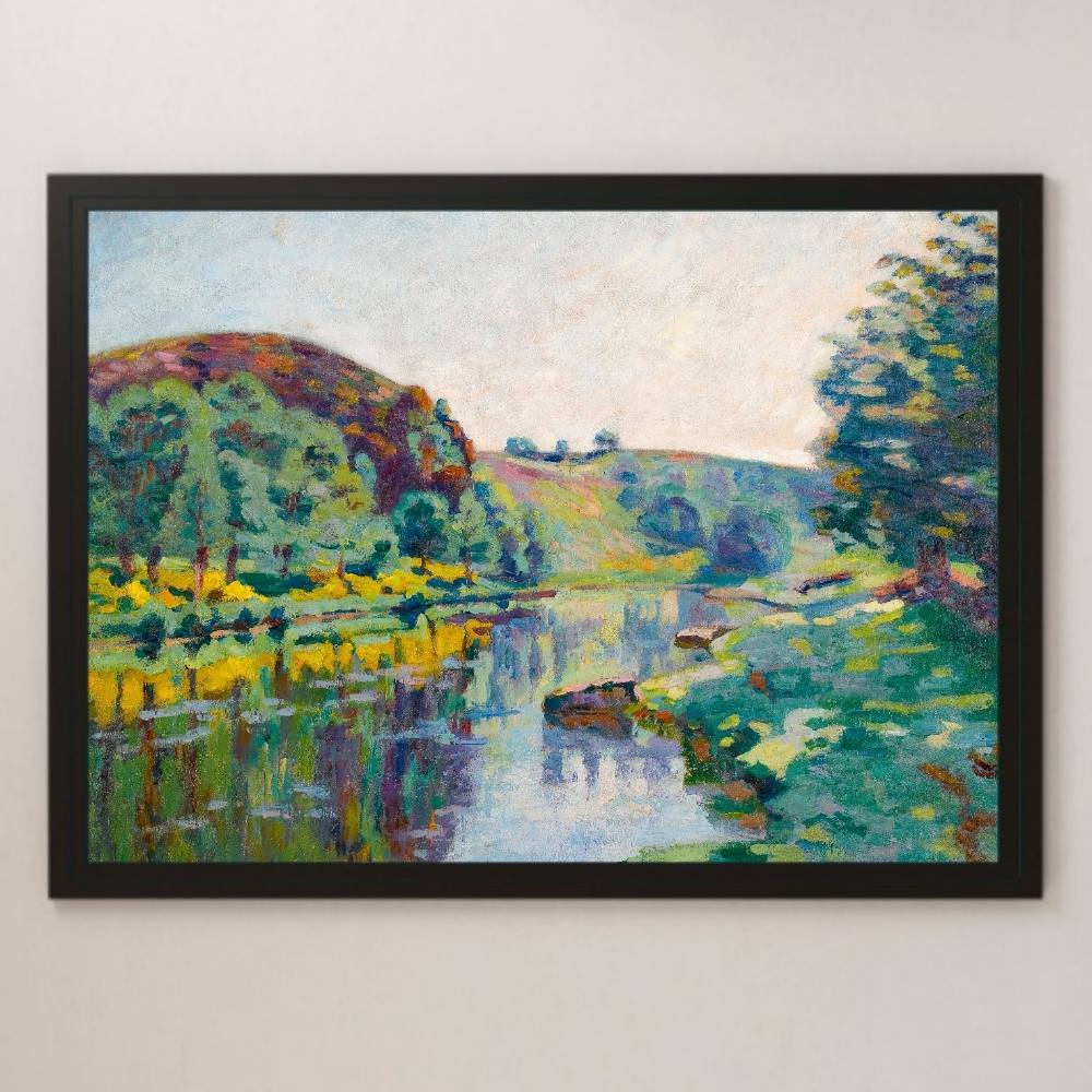 Armand Guillaumin La Roche de Reco Peinture Art Affiche Brillante A3 Bar Café Classique Intérieur Paysage France Nature, Logement, intérieur, autres