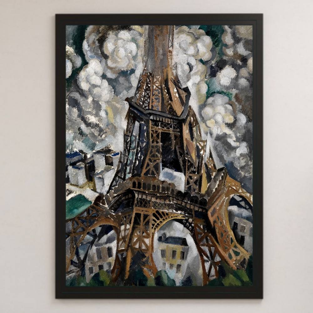 Robert Delaunay Eiffelturm-Gemälde, glänzendes Poster, A3, ② Bar, Café, klassische Inneneinrichtung, abstrakte Malerei, Frankreich, Paris, Residenz, Innere, Andere