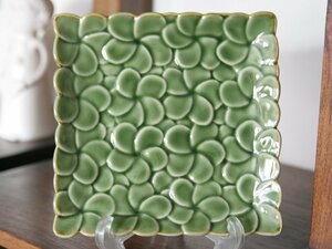 ジェンガラ JENGGALA 食器・陶器 Jenggala Square Frangipani Plate【アウトレット】※同梱発送可