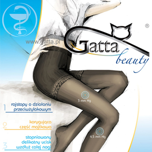 Gatta Anti-Varicose タイツ RelaxMedica 20 DEN グレー(Grafit) Mサイズ EU製 送料込