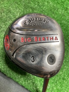 中古フェアウェイウッド　キャロウェイ　BIG BERTHA 　3Ｗ　純正カーボンFIRM　43.5インチ　　Ｙ1995