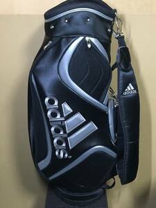 hcb-267 中古キャディバッグ アディダス adidas ブラック/シルバー フードカバーあり