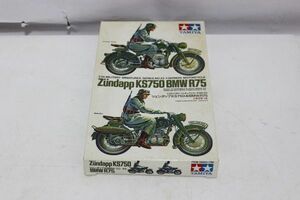 C218H 068 タミヤ 1/35 ミリタリーミニチュアシリーズ No.23 ドイツ陸軍 ツェンダップ KS750 & BMW R75 35023 プラモデル 中古未組立