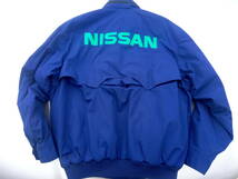 日産 HITEQ　美品　ニッサン NISSAN 中綿ブルゾン ジャンパー ブルー 　LL _画像4