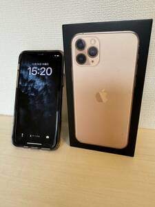 美品 Apple iPhone 11 proゴールド 128GB 箱付き SIMフリー ケース/フィルム付き 送料無料 / 初期化済み