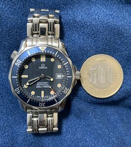 稼働 オメガ クォーツ シーマスター プロフェッショナル 36mm 純正ブレス 短め OMEGA SEAMASTER professional 300m quartz 腕時計 