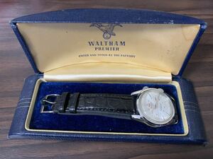 稼働 箱付 ウォルサム アラーム メンズ アンティーク 手巻 腕時計 WALTHAM alarm watch men's antique manual winding