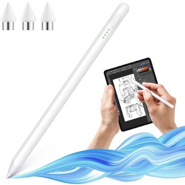 タッチペン スタイラスペン 超高精度 急速充電 高感度 交換用ペン先付き