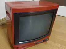 動作確認済 SONY/ソニー/TRINITRON/トリニトロン/KV-14GR2/カラーテレビ/ブラウン管/レッド/赤/_画像1