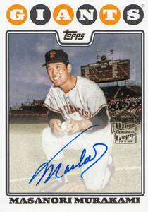 【村上雅則】直筆サインカード アジア人初のメジャーリーガー 2023 TOPPS ARCHIVES FAN FAVORITES AUTO MURAKAMI 検索2 BBM EPOCH エポック